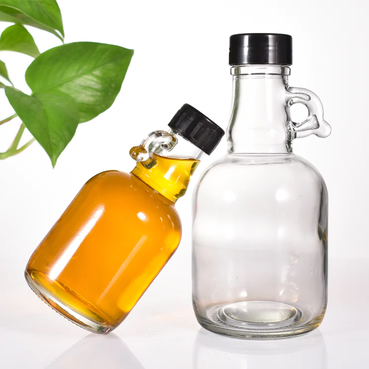 Пустая мини-бутылка для ликера из кленового сиропа от кашля и сахара 250 мл 500 мл с ручкой