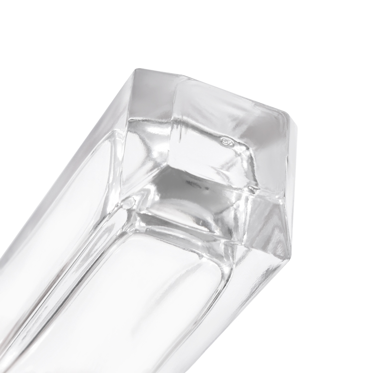 Роскошный флакон для духов из граненого стекла с металлической крышкой, толстым основанием, премиальная упаковка для ароматов