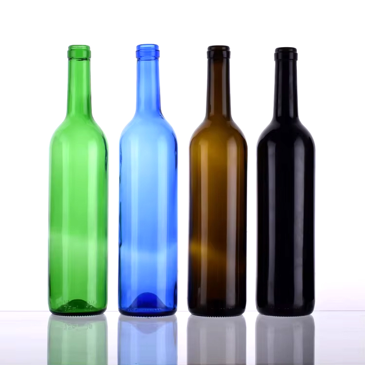 Оптовая продажа 1000 мл пустая стеклянная бутылка вина и водки в форме Бордо