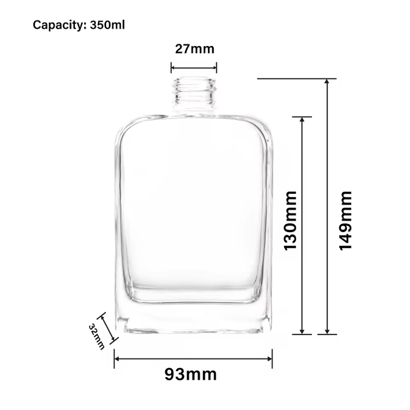 Отражетель камышового стекла изготовленного на заказ логотипа роскошный стеклянный разливает бутылку ароматности 350мл