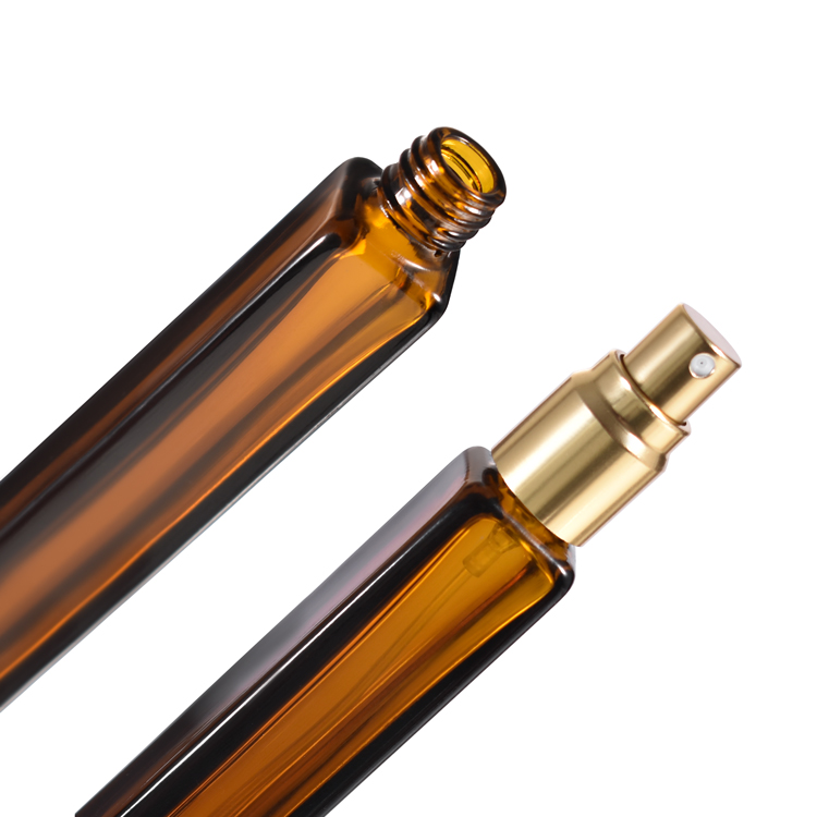 Квадратный портативный дорожный 10 мл стеклянный распылитель для духов многоразового распылителя пустой косметический флакон Янтарный