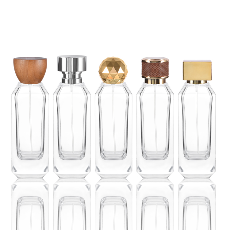 Роскошный флакон для духов из граненого стекла с металлической крышкой, толстым основанием, премиальная упаковка для ароматов