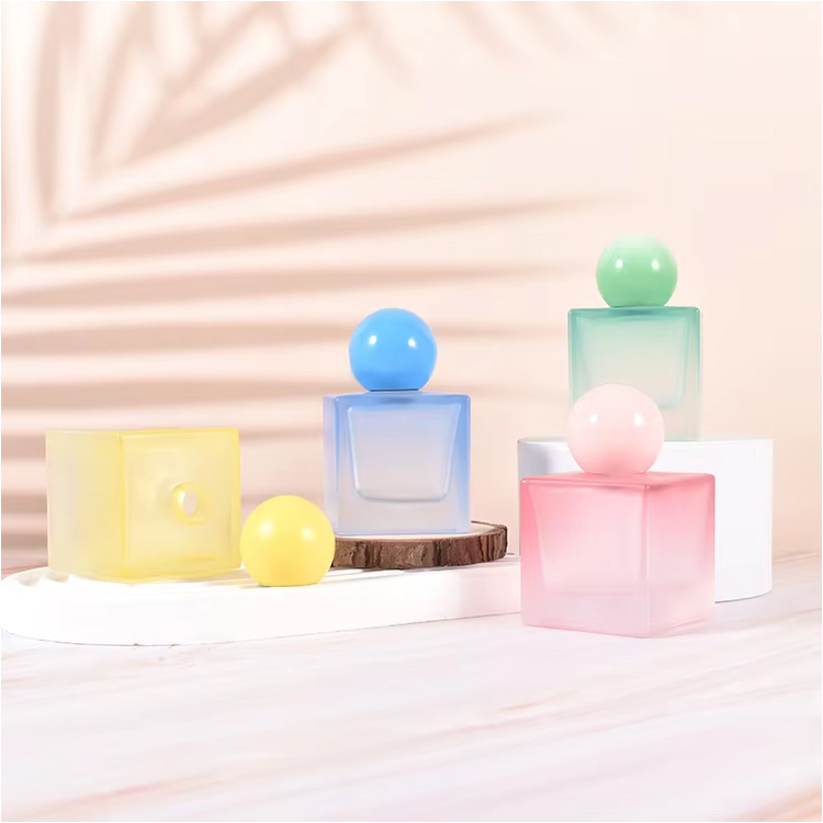 Многоразовый флакон для духов из матового сине-зеленого стекла емкостью 50 мл