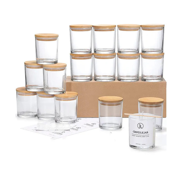 Стеклянная банка для свечей на 10 унций 12 унций с крышкой