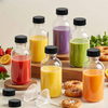  Изготовленные на заказ прозрачные стеклянные бутылки для напитков емкостью 60 мл с круглой винтовой крышкой, трафаретная печать, многоразовая для сока 