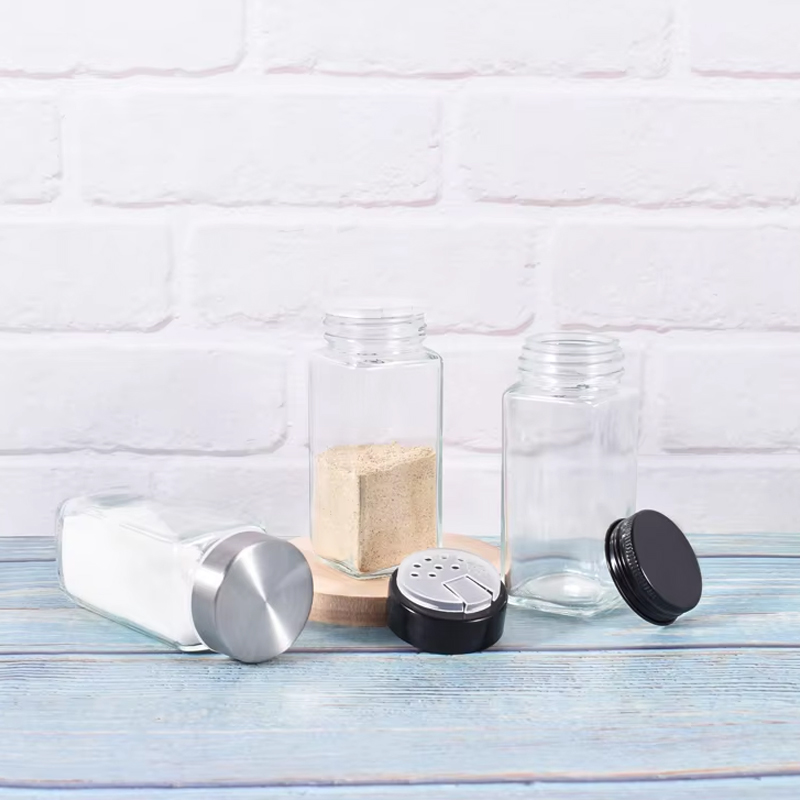 Лидер продаж, 120 мл, порошки для специй, контейнеры для приправ, квадратные стеклянные банки для приправ, баночки для специй
