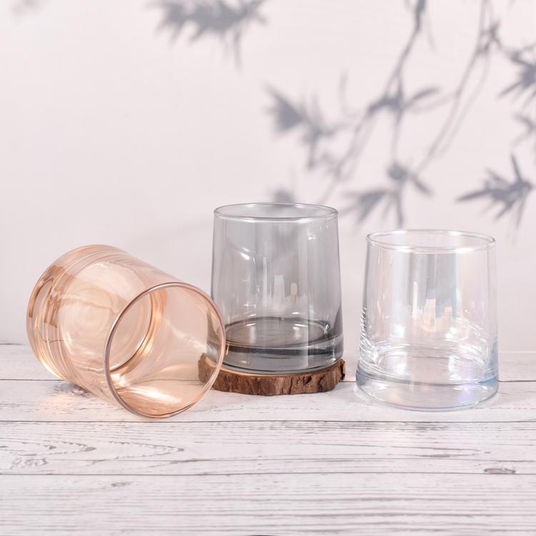 Китай оптовые роскошные 250 мл классического цвета стильные стеклянные банки для свечей для изготовления свечей