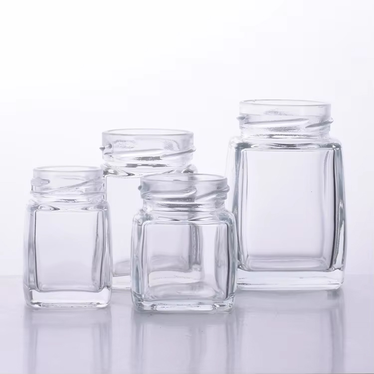 Квадратный стеклянный контейнер для хранения продуктов питания «Птичье гнездо» с герметичной крышкой