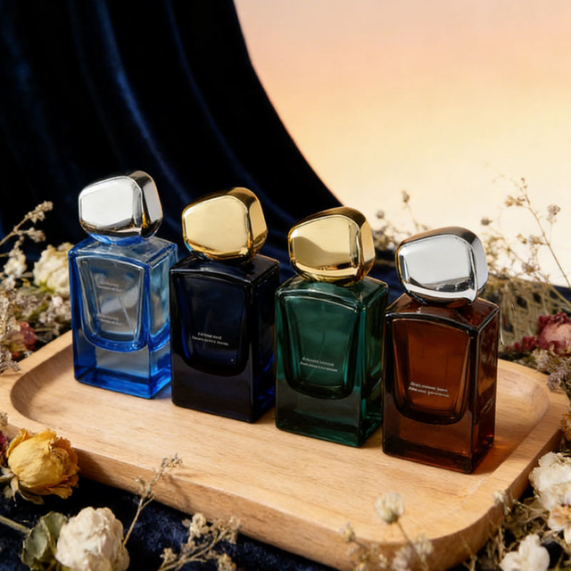 30 мл 50 мл 100 мл высококачественный прямоугольный цветной многоразовый стеклянный флакон с распылителем для духов