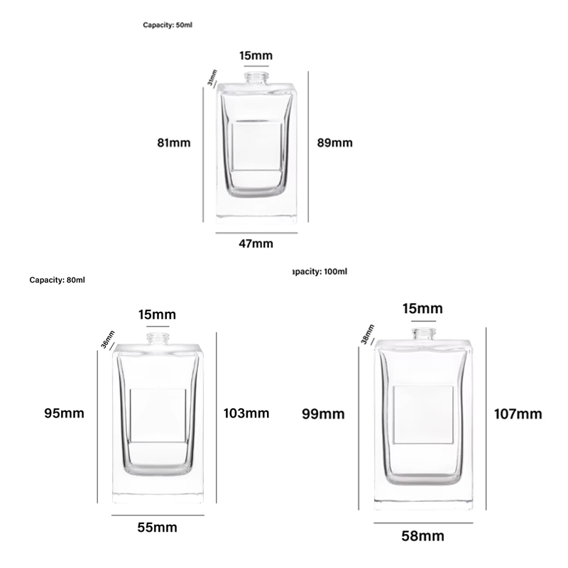 Уникальный квадратный пустой флакон для духов объемом 50 мл, 80 мл, 100 мл с роскошным колпачком-распылителем