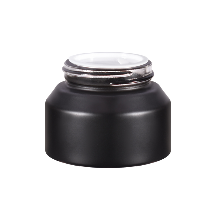 10 г, 30 г, 50 г прозрачная стеклянная банка для крема с глянцевой пластиковой крышкой, которая обладает хорошими герметизирующими свойствами для задержки окислительного разрушения