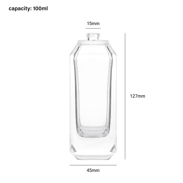 Роскошный флакон для духов из граненого стекла с металлической крышкой, толстым основанием, премиальная упаковка для ароматов