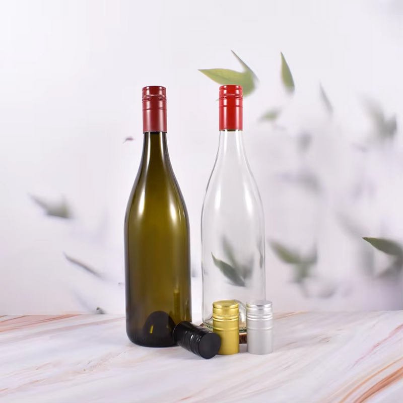 Классические бутылки для вина из бордового стекла емкостью 750 мл