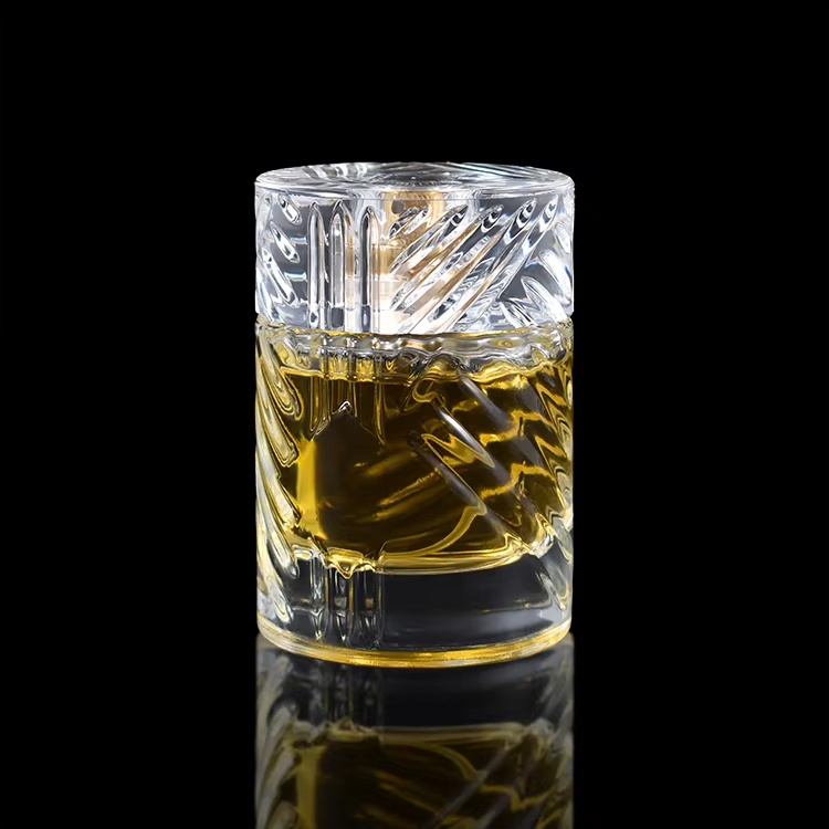 Флакон духов шаблона 50 мл 100 мл цилиндрической формы стеклянный распылитель стеклянный флакон духов