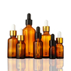Роскошные бутылки-капельницы из янтарного стекла объемом 5 мл, 10 мл, 15 мл, 20 мл с пипеткой