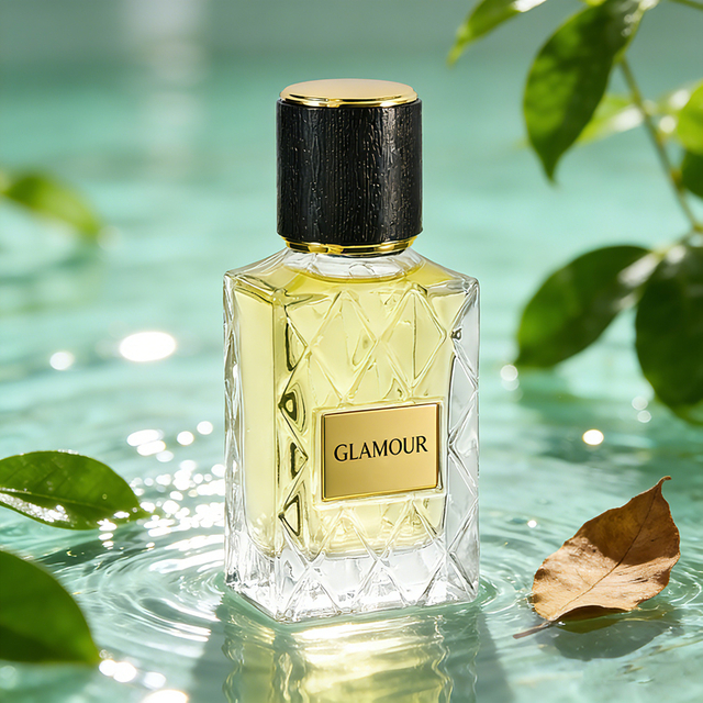 Роскошный флакон для духов из тисненого стекла емкостью 30 мл с черной крышкой – индивидуальная прозрачная упаковка для флакона для ароматов