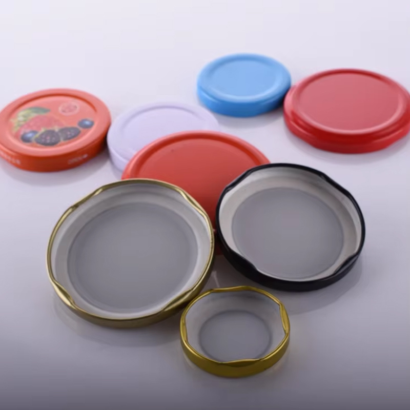 Металлические закручивающиеся колпачки из белой жести Крышка с выступом