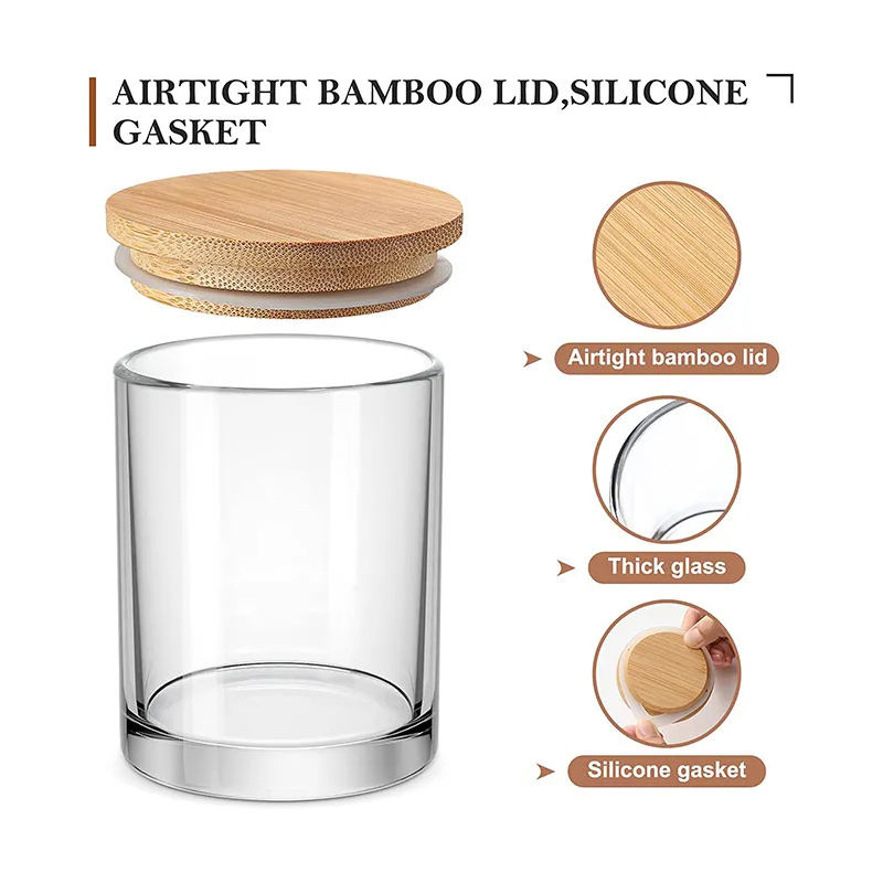 Стеклянная банка для свечей на 10 унций 12 унций с крышкой