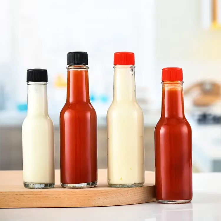Горячие продажи Стеклянная маленькая бутылка 90 мл 250 мл 150 мл Woozy бутылки для стекла для горячего соуса