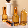 25 мл 30 мл 50 мл оранжевый матовый стеклянный флакон с тонким распылителем для духов с основанием