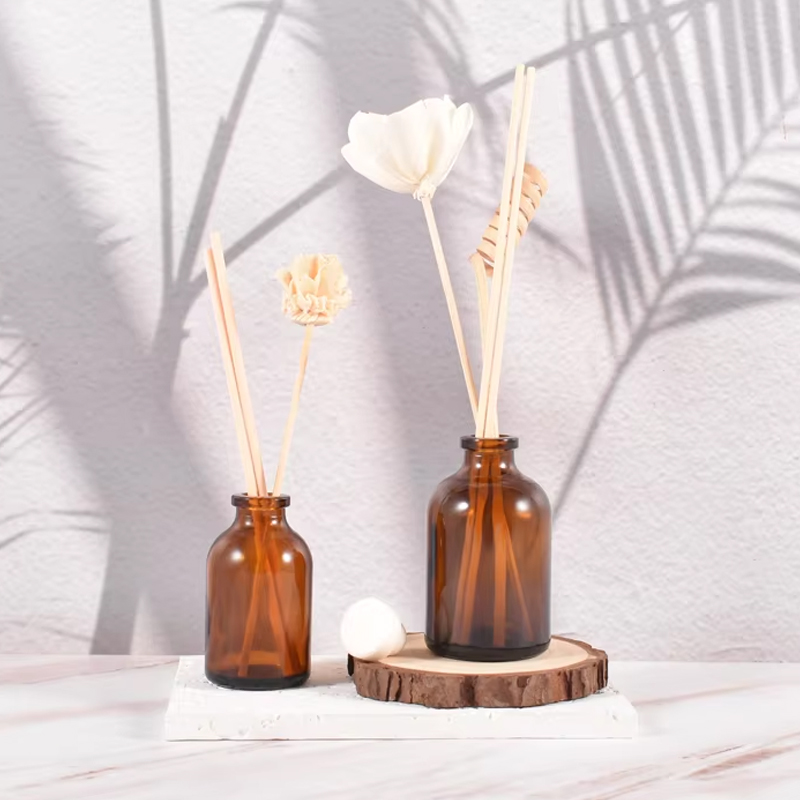 Подгонянная маленькая бутылка аромата диффузора 30мл 50мл 100мл янтарного стекла