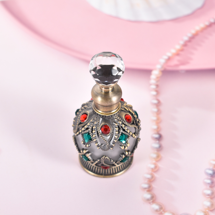 Бутылка эфирного масла Дубая Ретро-флакон для духов 15 мл, инкрустированный бриллиантами, пустой контейнер для эфирного масла