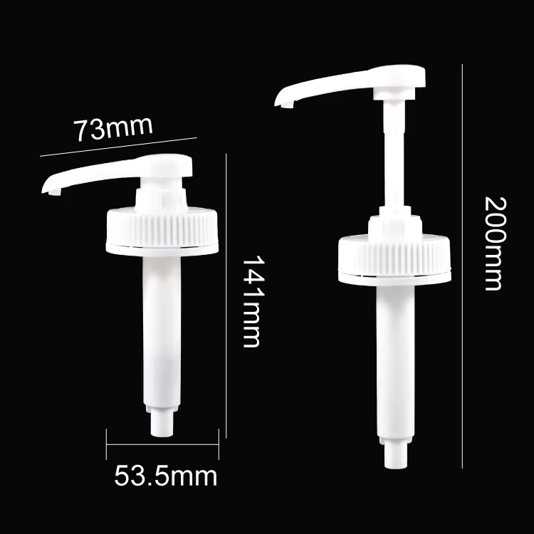 Белый насос для прозрачной стеклянной бутылки объемом 3 л.