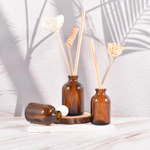 Подгонянная маленькая бутылка аромата диффузора 30мл 50мл 100мл янтарного стекла