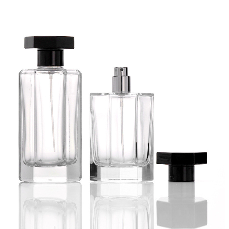 Уникальный шестиугольный флакон для духов емкостью 50 мл 100 мл с насосом-распылителем и индивидуальными этикетками