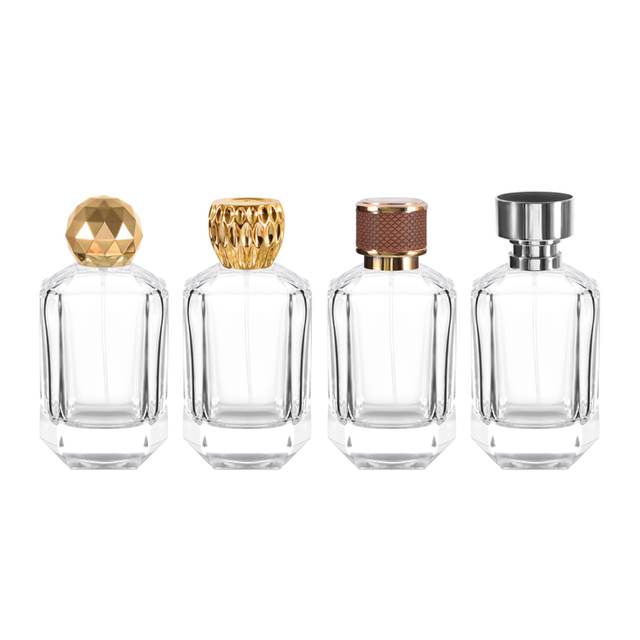 Роскошный стеклянный флакон для духов на 30 мл, 50 мл, 100 мл с индивидуальными крышками, пустая упаковка для ароматов премиум-класса
