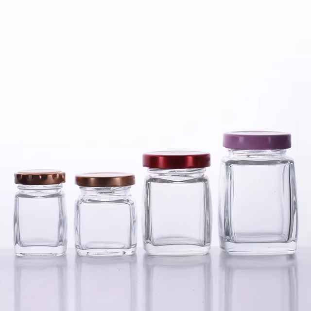 Квадратный стеклянный контейнер для хранения продуктов питания «Птичье гнездо» с герметичной крышкой