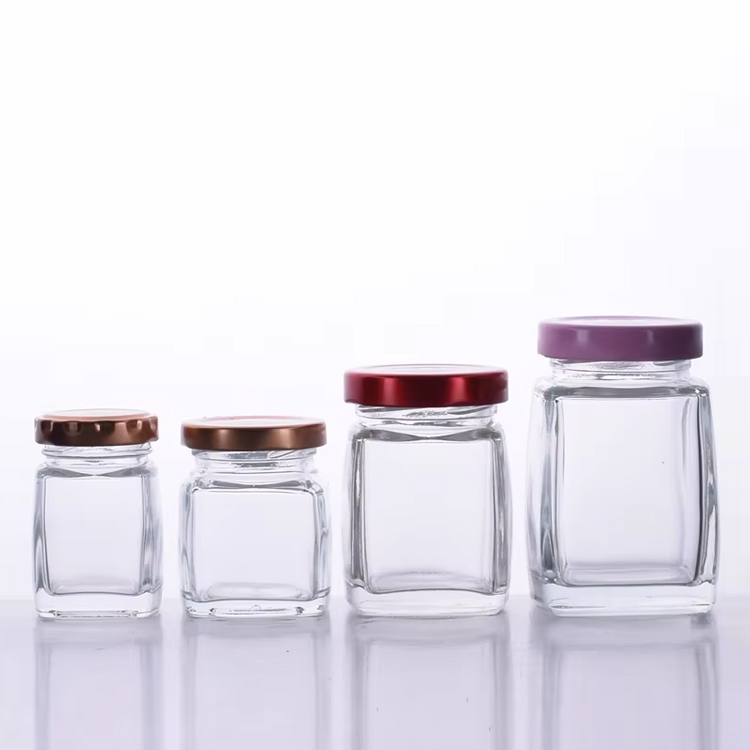 Квадратный стеклянный контейнер для хранения продуктов питания «Птичье гнездо» с герметичной крышкой