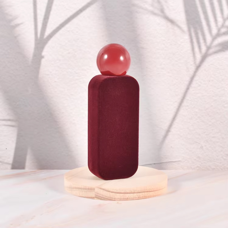 Настройте цветной роскошный обжимной флокирующий бархатный стеклянный флакон духов 50 мл стеклянный флакон духов 