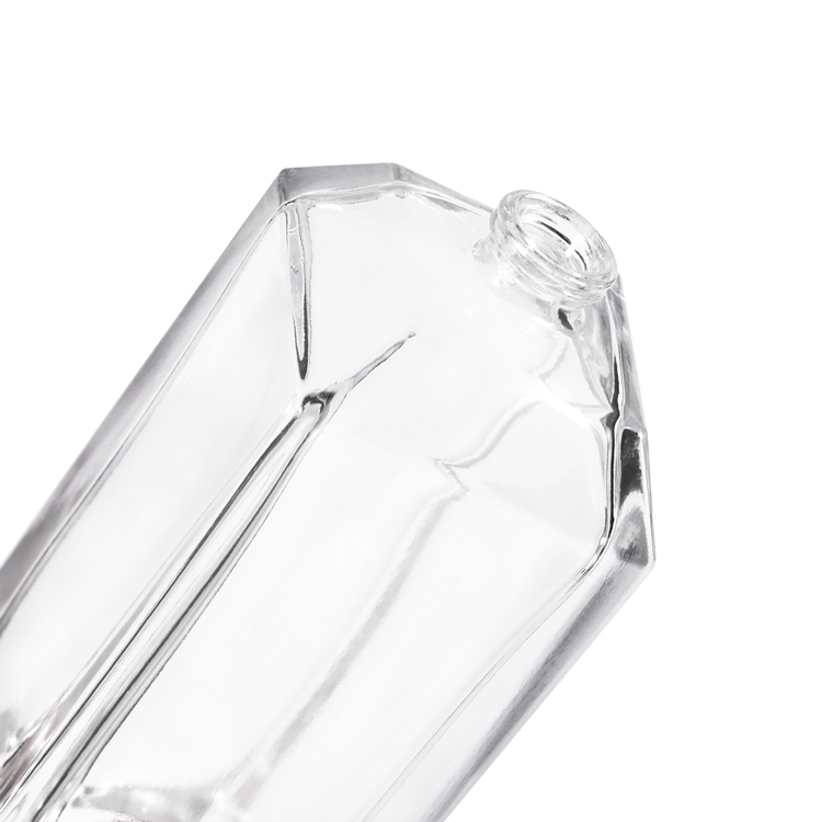 Роскошный флакон для духов из граненого стекла с металлической крышкой, толстым основанием, премиальная упаковка для ароматов